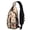 Pug and Donuts Pink Pattern, variant on West Highland White Terrier and Beach Sling Backpack, Cycling Sling Bag with Earphone Port, Multi Pocket Design Gift Ideas for Hiking Cycling Walking