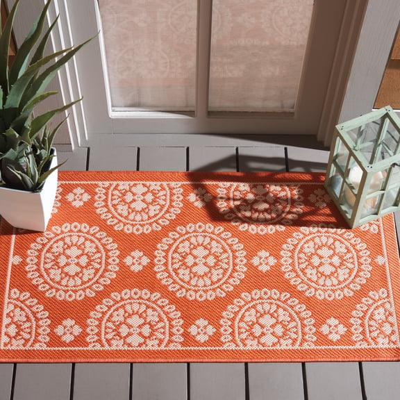 Safavieh Courtyard Kirsten Geometric Indoor/Outdoor Area Rug, Terracotta, 2' x 3'7"