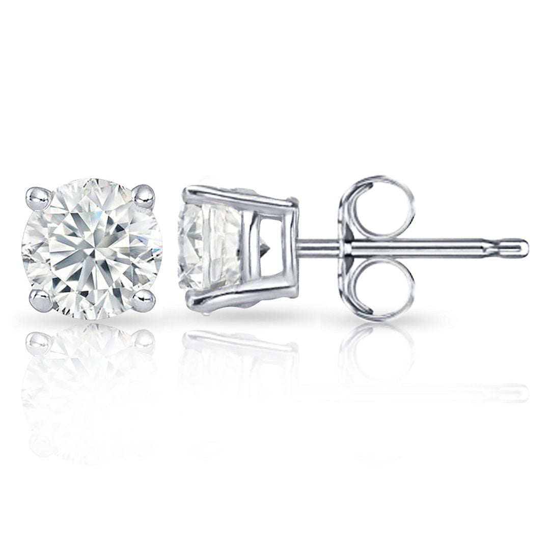 PARIKHS Round Diamond stud in Screw Back 14k White Gold 0.18 ctw, I3 clarity PARIKHS Round Diamond stud in Screw Back 14k White Gold 0.18 ctw, I3 clarity