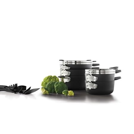 Select by Calphalon Space Saving Hard-Anodized Nonstick Cookware Set, 14 (Best Hard Anodized Cookware Brands In India)