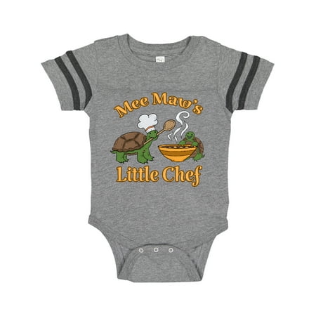 

Inktastic Mee Maw s Little Chef with Cute Turtles Gift Baby Boy or Baby Girl Bodysuit
