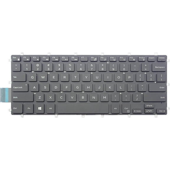New US Black Backlit English Laptop Keyboard (Without Frame) Replacement for Dell Inspiron 2 in 1 5568 5578 P/N: H4XRJ, 0H4XRJ Light Backlight