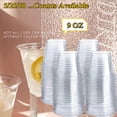 thumbnail image 1 of 9 oz Clear Plastic Cups, Disposable Drinking Cups, Plastic Party Cups for Birthday Parties, Picnics, Ceremonies, and any Events, 1 of 8