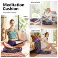 thumbnail image 3 of Round Meditation Cushion, 22" Dutch Velvet Floor Pillow with PP Cotton Filling for Yoga, Zen, Reading, and Floor Seating, Boho Print, 3 of 5