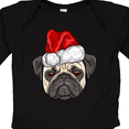 thumbnail image 4 of Inktastic Christmas Pug Dog Santa Boys or Girls Long Sleeve Baby Bodysuit, 4 of 5