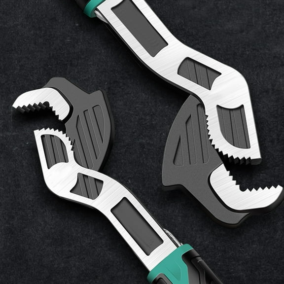 2Pcs Pipe Wrench High Carbon Steel Pipe Spanner Thickened Pipe Grip Tool Adjustable Pipe Turning Wrench Self Locking Tubing Wrench Anti Slip Teeth Pipe Wrench Suitable for Car