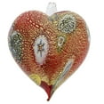 thumbnail image 5 of GlassOfVenice Murano Glass Millefiori Heart Christmas Ornament - Red Gold, 5 of 6