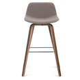 thumbnail image 4 of WyndenHall  Cacey Mid Century Modern Bentwood Counter Height Stool (Set of 2) - 20.7'' x 21.1'' x 36.6 Mocha Natural Finish Counter Height Fabric,Wood, 4 of 5
