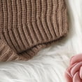 thumbnail image 7 of GYRATEDREAM Newborn Baby Girl Knit Sweater Romper Infant Oversized Long Sleeve Crewneck Embroidery Bodysuit Toddler Warm Fall Winter Outfit Brown for 0-18M, 7 of 7