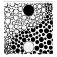 thumbnail image 3 of Ambesonne Yin Yang Shower Curtain, Abstract Retro Dots, 69"Wx75"L, Black White, 3 of 5