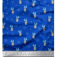 thumbnail image 1 of Soimoi Crepe Silk Fabric Triangle,Pot & Cactus Tree Print Sewing Fabric Yard 42 Inch Wide, 1 of 1