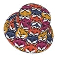 thumbnail image 3 of Kll Fox Face Bucket Hat For Women Men Packable Travel Beach Sun Hat Outdoor Rave Accessories Reflective Fisherman Cap, 3 of 9