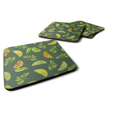 

Carolines Treasures BB5207FC Lemons Limes and Oranges Foam Coaster Set of 4 3 1/2 x 3 1/2 multicolor
