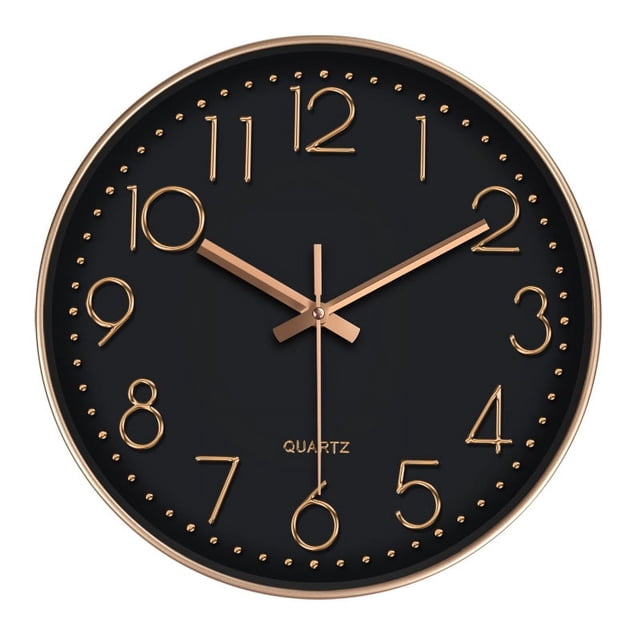 Wall Clock Silent No Tick Wall Clock 12 Inch Modern Quartz Design Decoration Interior Kitchen Office