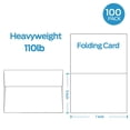 thumbnail image 2 of Tarjetas y sobres en blanco Ohuhu, 5 x 7 unidades, 100 unidades, para tarjetas de bricolaje, 2 of 9