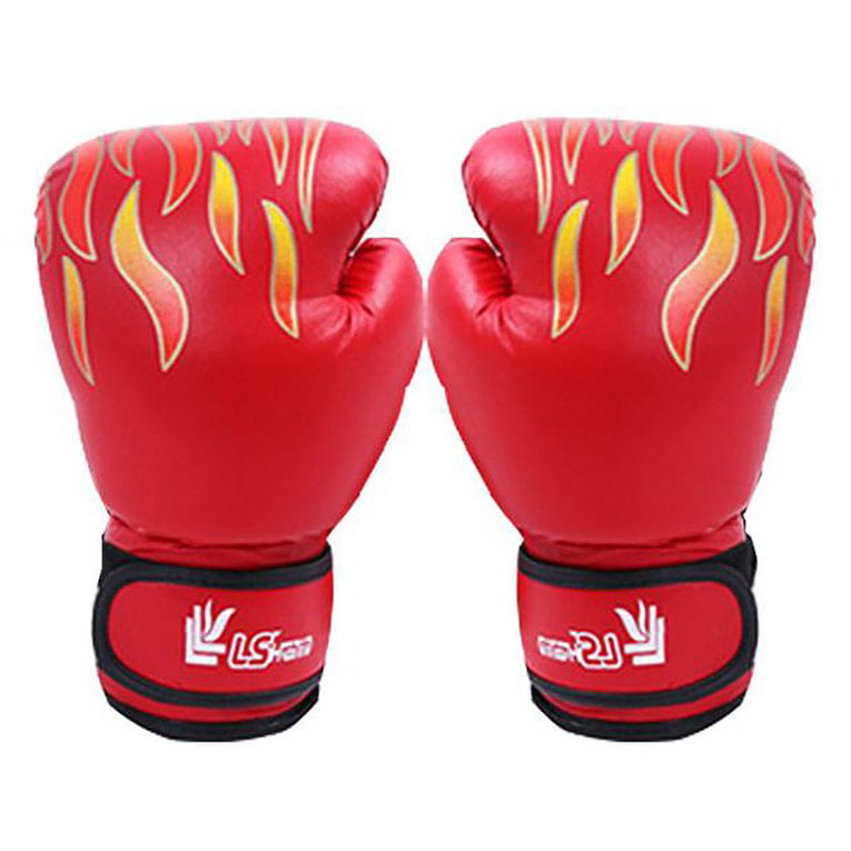 Red Flame Hutu Boxing Gloves for Adults and Children Cartoon Sanshou Gloves for Boxing Training Gloves and Fist Covers 