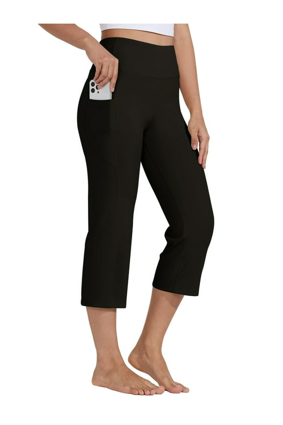 Capris Pants for Women High Waist Yoga Pants Women Athleisure Straight Legs with Pockets