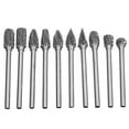 thumbnail image 1 of Limas rotativas de carburo de tungsteno, vástago de 1/8 pulgadas (3mm), brocas de corte para corte de Metal y madera, 10 Uds., 1 of 8