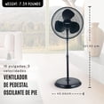 thumbnail image 2 of Ventilador de Pedestal Pelonis 16 Pulgadas Oscilante con Altura Ajustable de 3 Velocidades Negro, 2 of 8