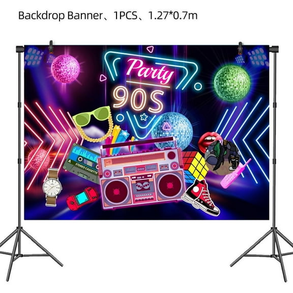 Valatala 90's Theme Party Photography Backdrop Party Decorations Hip Hop Graffiti Photography Background Wall Table Birthday Party Decoration Supplies