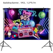 90s Backdrop for Photoshoot Hip Hop Graffiti Banner Brick Wall Retro Radio Photography Background Themed Party Decoration Studio Props 72.8 x 43.3 inch