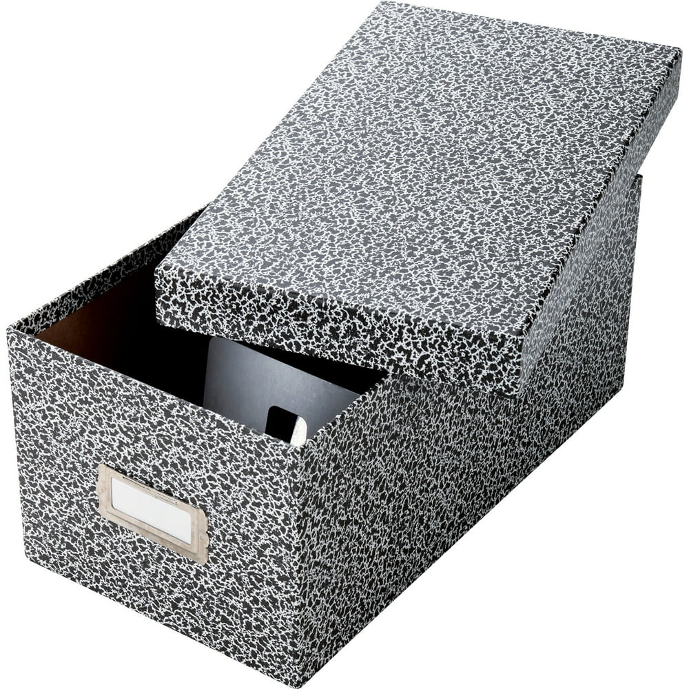 Oxford, OXF40589, Index Card Storage Boxes, 1 Each, Black,White