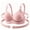 Pink, variant on Women's Honeycomb Breathable Wireless Support Bra, Wide Adjustable Comfort Straps Rhinestone Decor Anti-Sag Daily Lingerie Khaki 80BC
