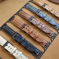 thumbnail image 6 of TECH CIRCLE for Apple Watch 42mm 44mm 45mm 49mm Leather Band Men Women, Vintage Genuine Wristband Replacement Strap for iWatch Ultra2 Ultra SE2 SE Series 9 8 7 6 5 4 3 2 1,Gray, 6 of 6