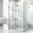 thumbnail image 2 of VIGO Monteray 30 in. L x 38 in. W x 73 in. H Frameless Hinged Rectangle Shower Enclosure in Brushed Nickel with Clear Glass, 2 of 12