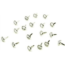 100 BRADS FOR CRAFTS & SCRAPBOOKING CLEAR ROUND CRYSTAL WEDDING 8MM x 12MM APRX 100