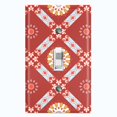thumbnail image 1 of Metal Light Switch Plate Cover Mandala Red Orange Floral Pattern Damask MDL109, 1 of 22