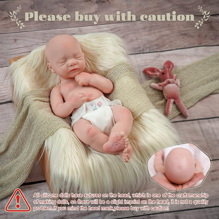 BABESIDE Reborn Baby Dolls 16'' Platinum Full Silicone Baby Doll  Realistic-Newborn Baby Dolls That Look Real Sleeping Baby Boy Doll for Kids  