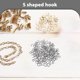 thumbnail image 3 of unbranded 100Ud Gancho S Plateado Resistente Para Colgar Joyería Y Materiales De Bricolaje, 3 of 6