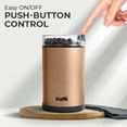 thumbnail image 2 of Kaffe Coffee Grinder Electric Copper, (3.5oz/14 Cup) w Free Cleaning Brush, 2 of 7