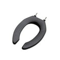 thumbnail image 5 of Elongated Open Front Commercial Toilet Seat without Cover in Black (with Self-Sustaining Hinge), 5 of 7