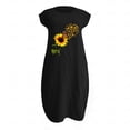 thumbnail image 4 of Pompotops Mode Femme Décontractée Col Rond Imprimé Tournesol Grande Taille en Solde, 4 of 4