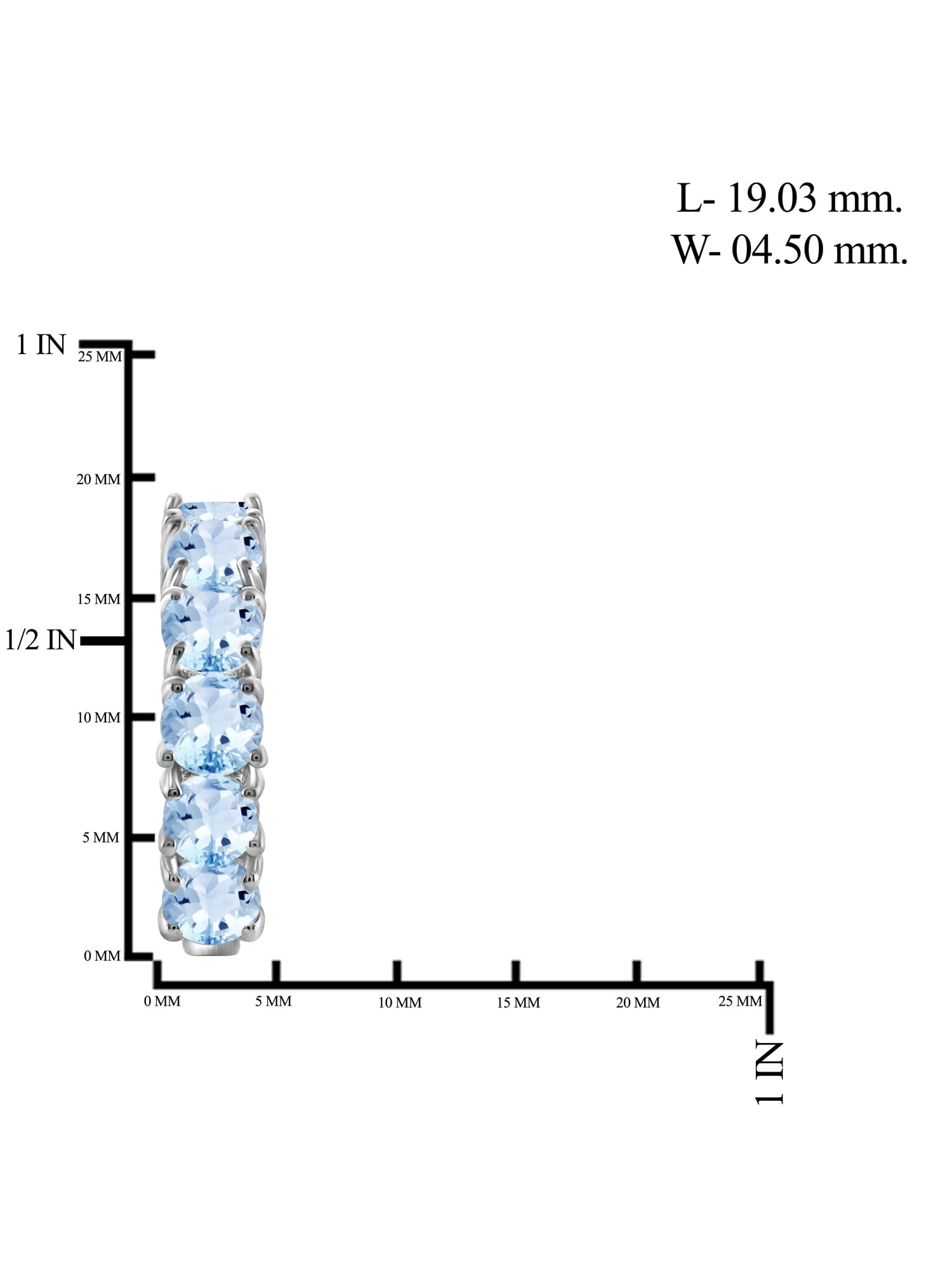 3 3/4 Carat T.G.W. Sky Blue Topaz Sterling Silver Hoop Earrings