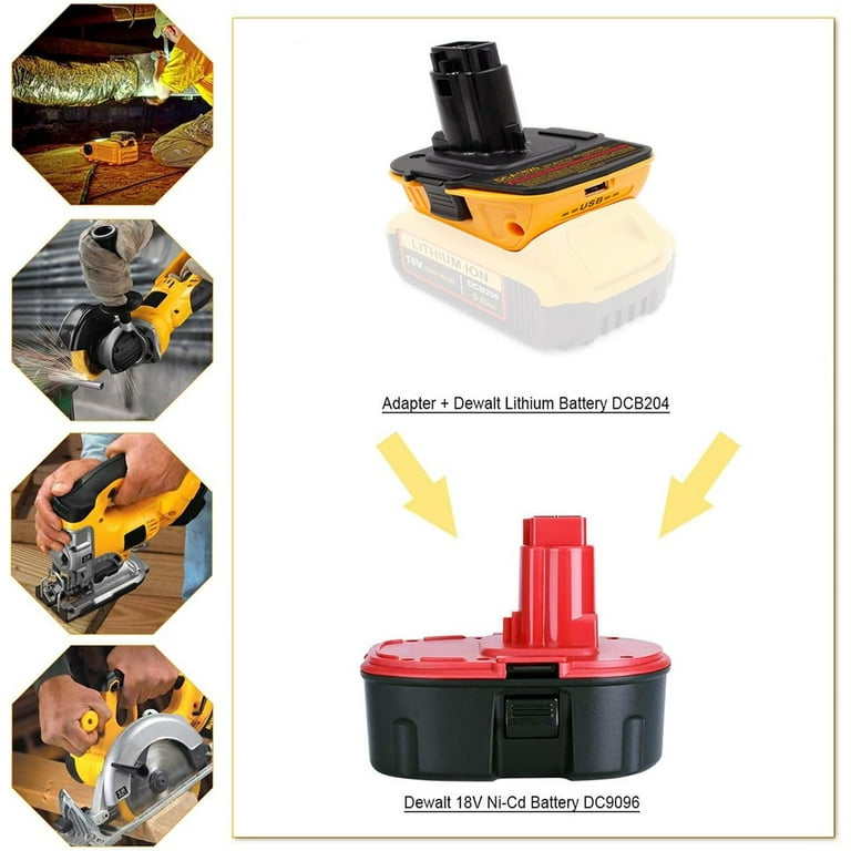 Pack Battery Adapter DCA1820 Compatible with Dewalt 18V/20V