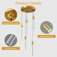 thumbnail image 5 of ZHLWIN 5-Light Modern Light Fixture Kitchen Island Pendant Light Dimmable LED Gold Brass Finish Mini Pendant Lighting Dinning Room Living Room Kitchen Pendant Lights, 5 of 6