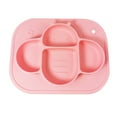 thumbnail image 1 of Assiettes Compartimentées en Silicone pour Tout-Petits - Assiettes Portatives Antidérapantes à Succion pour Enfants, Bébés, Assiette de Souper pour Tout-Petits, 1 of 5