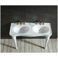 thumbnail image 4 of Kingston Brass VPB1488 Imperial 47-Inch Double Bowl Console Sink with 8-Inch Faucet Holes, White, 4 of 6