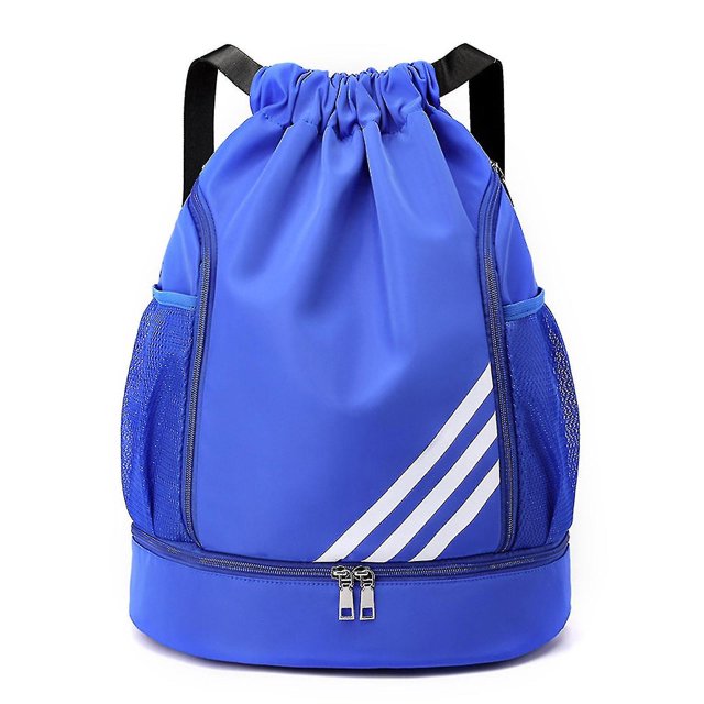 Waterproof Drawstring Backpack Sports Gym Bag With Shoes Compartment, Waterproof Draw String Back Bag For Men Women
