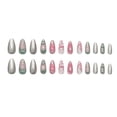 thumbnail image 4 of Artificial Nail Set of 24 with 3D Texture Silver Frozens Butterfly Pearls Shimmers Finish for Party Glamours, 4 of 4