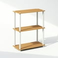 thumbnail image 2 of Furinno 3 Tier Multipurpose Compact Display Standard Bookcase, Woods White, 29.60", 2 of 6