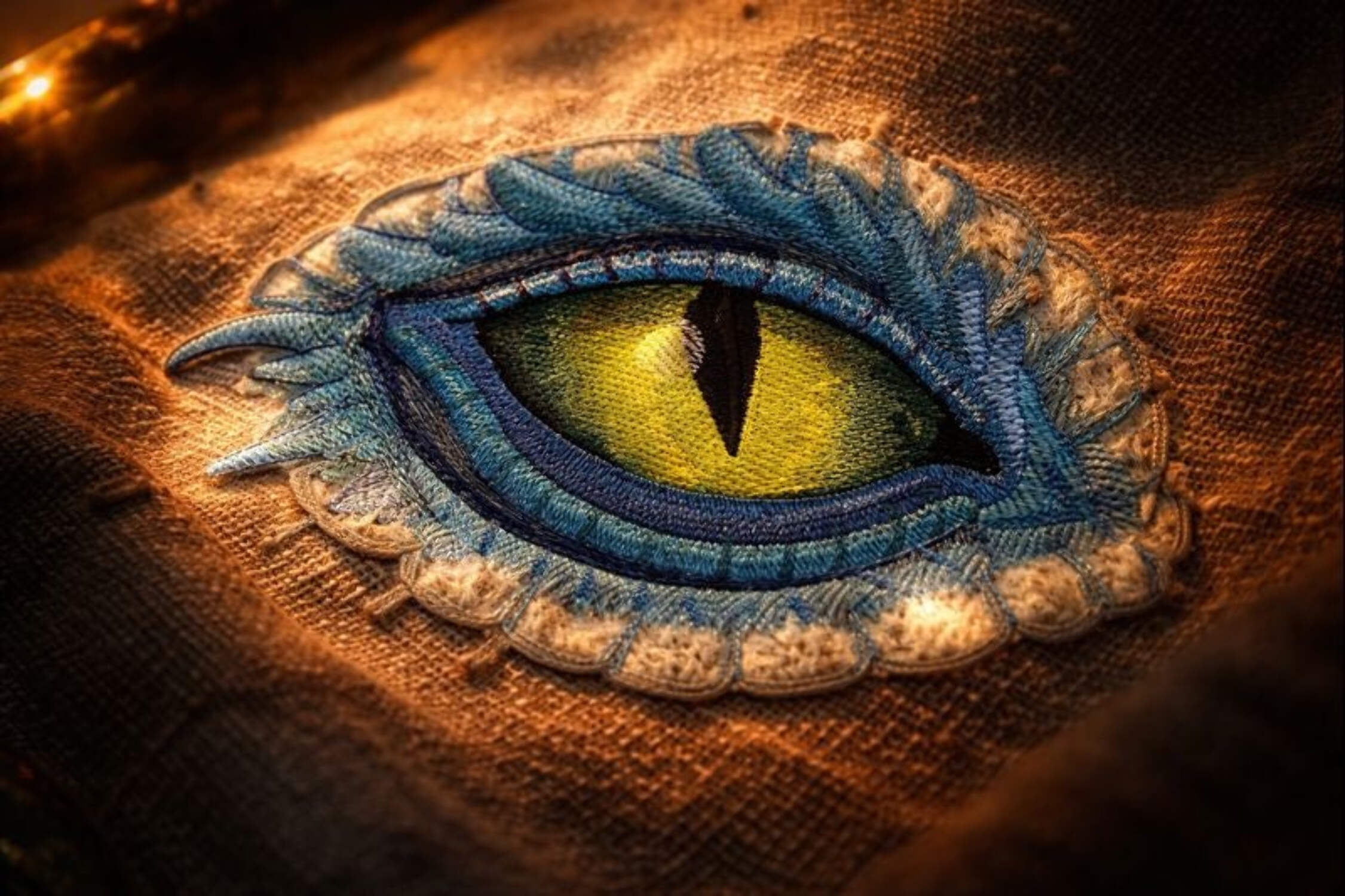 From Mystery to Magic Dragon Eye Embroidery Patch Large Fantasy Dragon Eye Iron On or Sew On Applique (8.8" x 5.85") for Jackets, Backpacks  DIY Projects