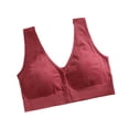 thumbnail image 2 of Women's Wireless Front Closure Breathable Sports Bra, Adjustable Straps Wide Straps for Yoga Gym Workout, Comfortable, 2 of 7