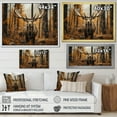 thumbnail image 4 of Designart "Brown Yellow Moose Earthly quintessence" Animals Wall Art Print, 4 of 5