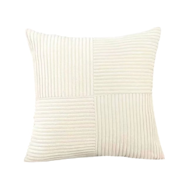 Luxurious Corduroy Throw Pillow Cover Solid Color Polyester Fabric Soft Durable Machine Washable for Living Room Sofa Bedside