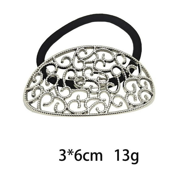 HHBEAUTY Metal Hair Ties, Ponytail Cuffs - Gold & Silver Hair Accessories for Women, Elastic Bands for Thick and Thin Hair Ponytails, Hair Accessories