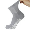 thumbnail image 4 of 60 Pairs of Non-Skid Diabetic Ankle Cotton Socks with Non Binding Top, Brooklyn Socks Health Collection, Wholesale Bulk Value Pack (Gray, Fit Men's Shoe Size 10-12), 4 of 6